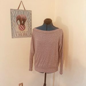 Tan rubbed sweater— lightweight from Veronica m.